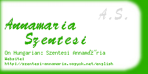 annamaria szentesi business card